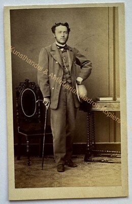 orig. CDV Foto Fotografie Bild alt Herr Mann Mode um 1860