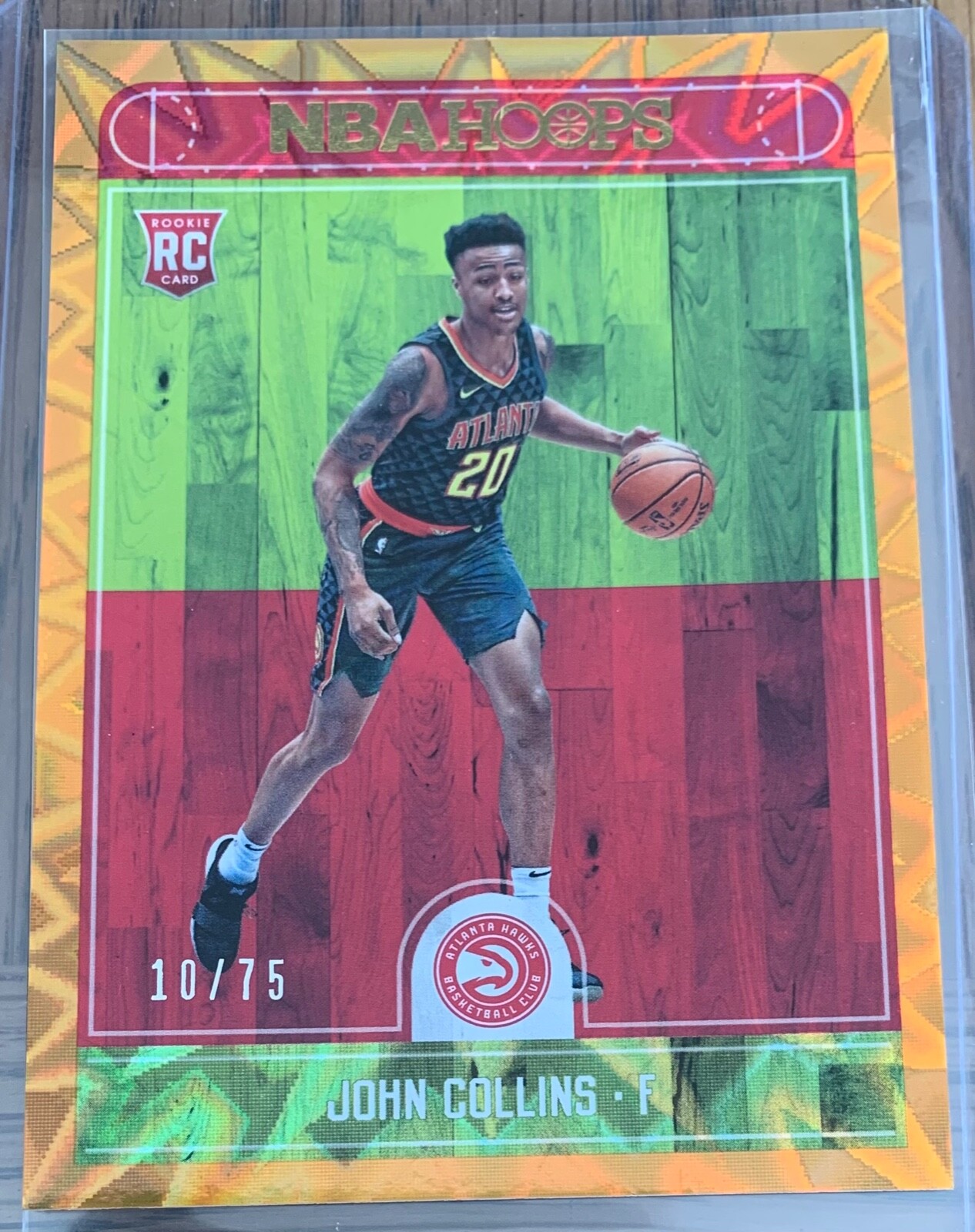 2017-18 Panini NBA Hoops Orange Explosion /75 John Collins #269 Rookie Card RC
