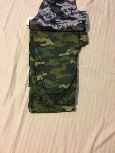 UP-LATE: Boy's Pajama/Lounge Pants, Green Camo & Gray Camo w/Skull Set: Sm, Med - Picture 2 of 3