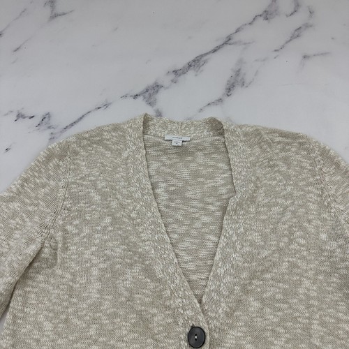 Pure J Jill Duster Cardigan Sweater Size XS Cream White Long Open Knit Light - Picture 2 of 10