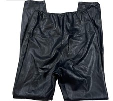 Wilfred Free Aritzia Daria Faux Vegan Leather Size Small Leggings Pants Black A1