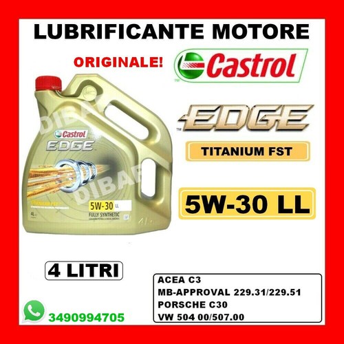 OLIO CASTROL EDGE FST 5W30 LL TITANIUM ACEA C3 LATTA DA 4 LITRI - Bild 2 von 3