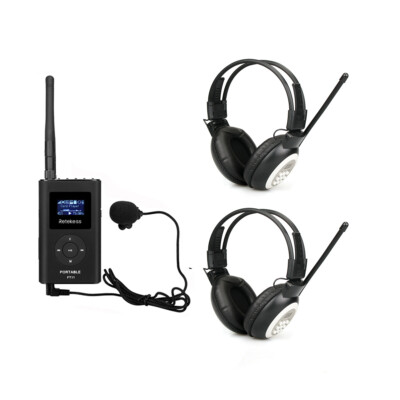 Retekess Tour Guide System 1 Transmitter 2 Receivers For Meeting Teaching School