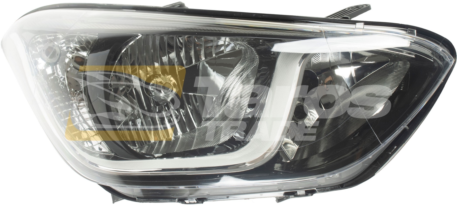 Phare avant droit pour Hyundai i20 lentille anti-UV haute transparence 2012