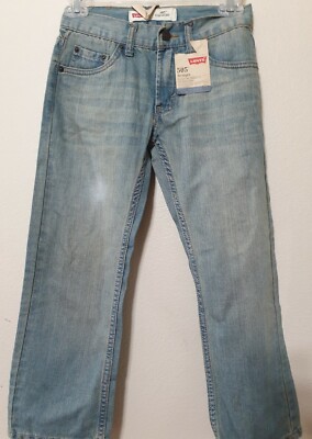 Levi's Strauss 505 Jeans Boys Size 10 Regular Fit Anchor Straight Leg Denim Blue