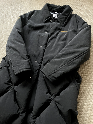 Abrigo chaqueta acolchada Burberry Runway muestra gran tamaño negro RARO - Imagen 2 de 13