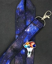 Galaxy Lanyard With Astronaut Pin