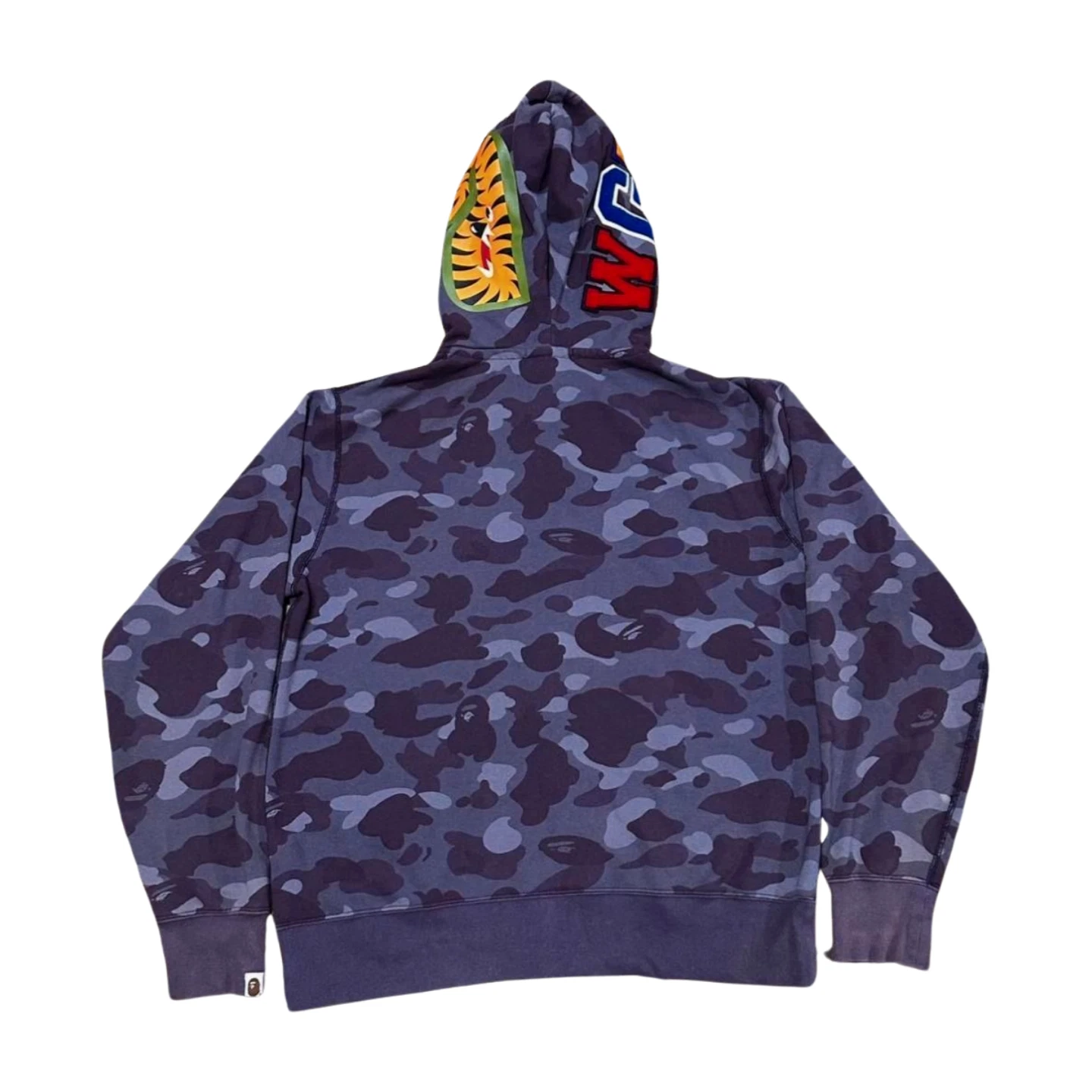A BATHING APE (BAPE) Felpa con cappuccio doppio squalo A Bathing Ape taglia XL full zip usata