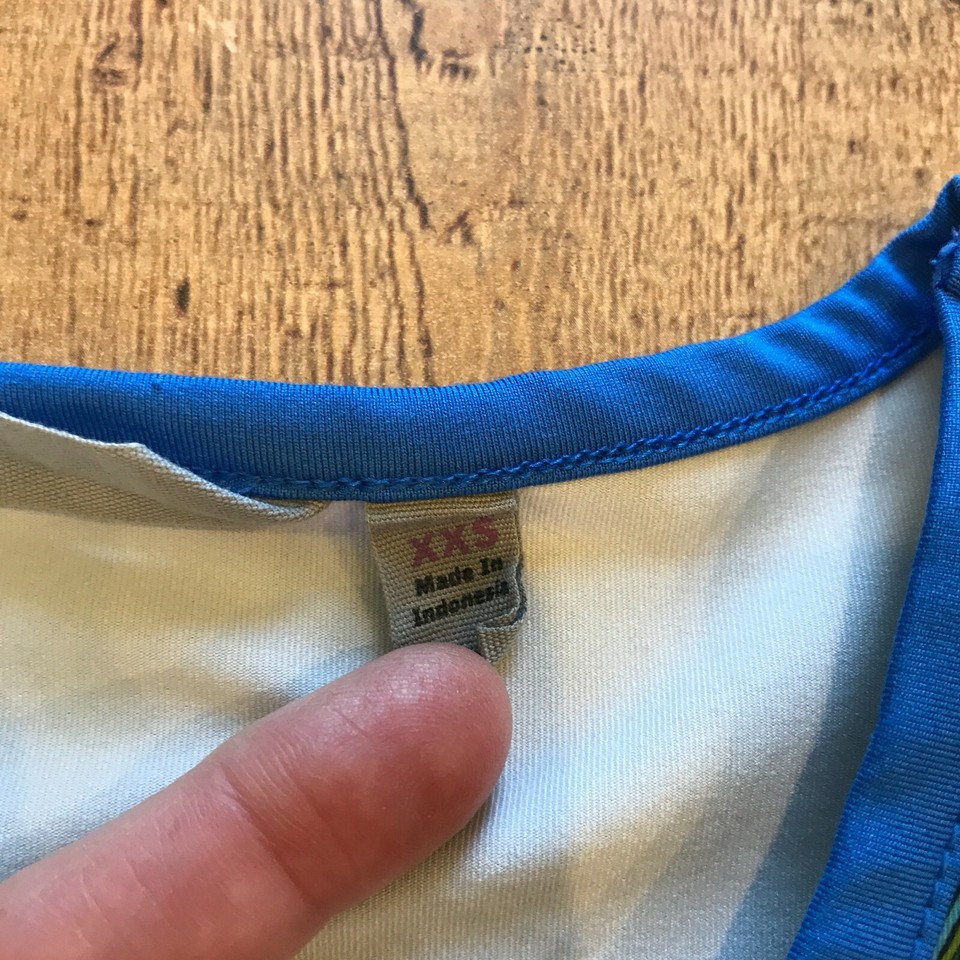 Athleta 727848 Blue Paisley Tank Muscle Tee XXS eBay