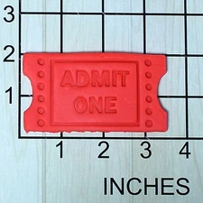 Movie Ticket Fondant Cookie Cutter AND Stamp #1661