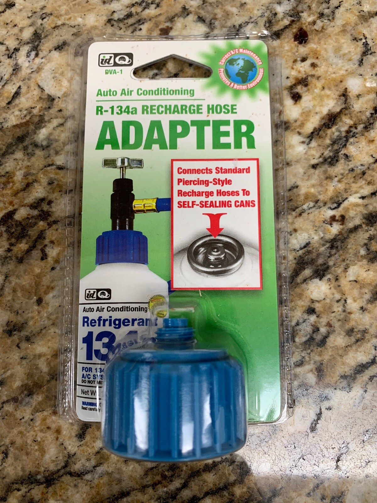 DVA1 R-134a Self-Sealing Can tapper Adapter Recharge Hose Interdynamics