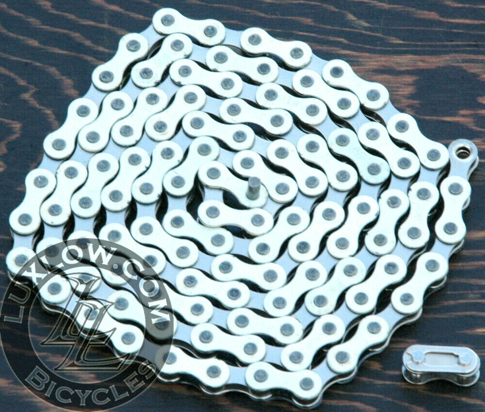 Chaîne De Vélo 1/2x1/8 Argent - Ultra Résistante Pour BMX, Fixie, Oldschool Et VTT