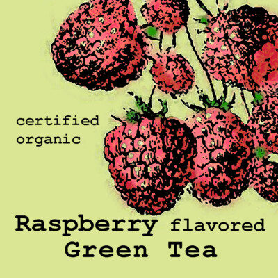 Travelers Raspberry Organic Green Tea (Blend), loose/bulk from $6.00 (1 oz.)