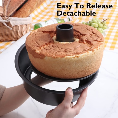 10 Inch Non-Stick Round Cake Pan with Tube for Baking Chiffon Cake Mold - Picture 6 of 7