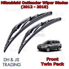 (12-18) Mitsubishi Outlander Mk3 Front Wiper Blades Windscreen 26" 18" Hook Type