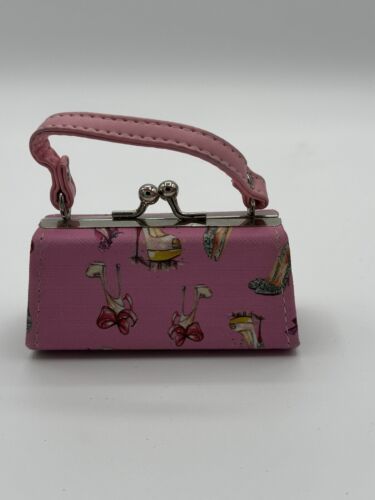 Mini Purse By Tic.Tok,Pink/High Heels, 3.75". Holds Lipstick, Change, Keys, . - Picture 3 of 5