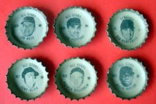 6 VINTAGE 1960s Oliva Killebrew Pepitone COKE COCA COLA ALL STARS BOTTLE CAPS