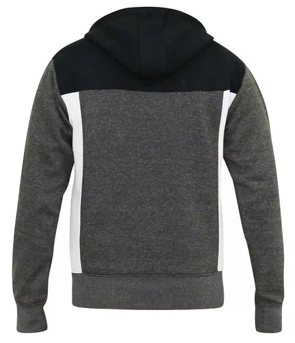 Duke Duke Big Mens Full Zip Hoodie With Cut & Sew 2XL 3XL 4XL 5XL 6XL (641401K) - Picture 2 of 3