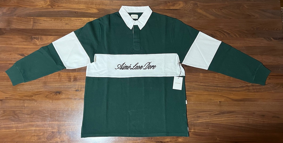 Aime Leon Dore ALD Script Paneled Rugby Pine Grove FW23 Queens New