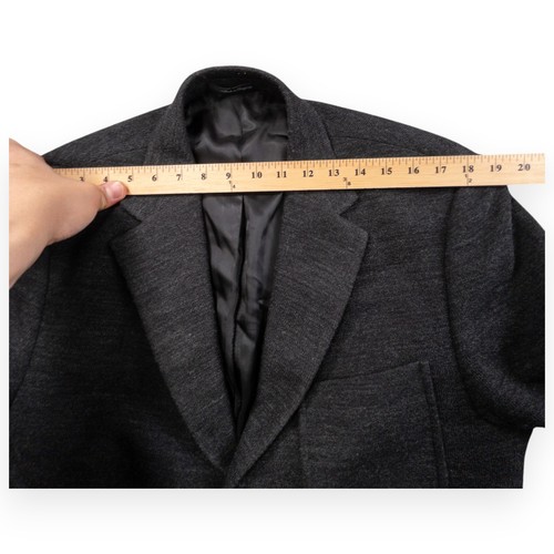Norm Thompson Men's Blazer Sport Coat Black Wool 40R Unstructured Terry Jacket - Picture 7 of 12