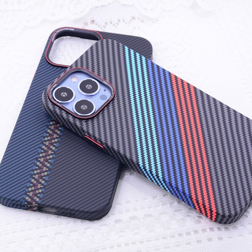 For iPhone 15 Pro Max 14 13 12 Luxury Carbon Fibre Texture Magsafe Phone Case - Zdjęcie 2 z 19