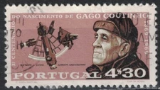 PORTUGAL:1969 SC#1055 Used Admiral Carlos Viegas Gago Coutinho, explorer   T