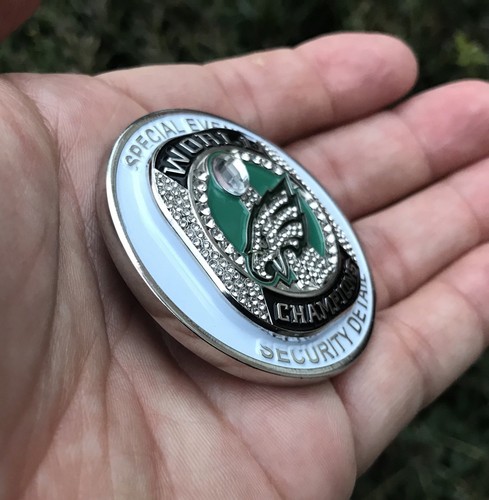 Philadelphia Eagles PPD Super Bowl 52 Champs Police Security Ring Challenge Coin - Picture 8 of 12