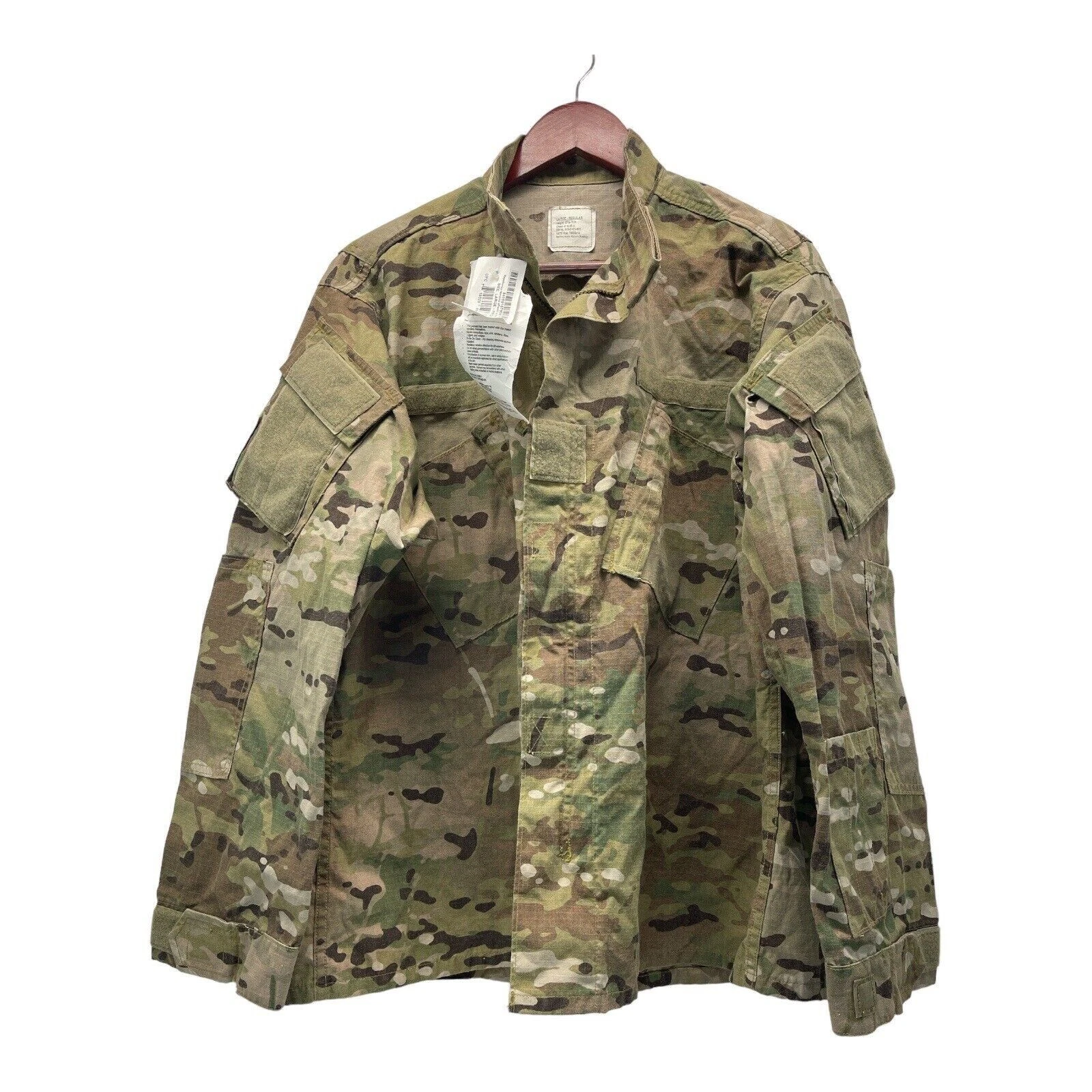 Tactical Military Jacket Camo Green Large Unisex Zip Up FR