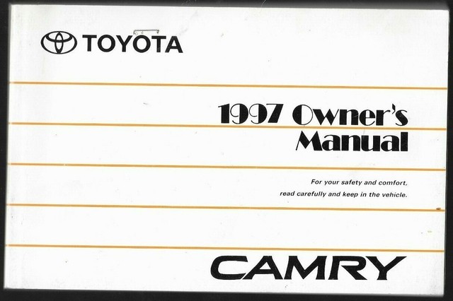 1997 Toyota Camry 97 Owners Owner's Operator Manual Guide Book | eBay