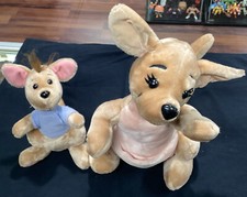 Vtg Disneyland Disney World Kanga and Roo Stuffed Plush Winnie The Pooh