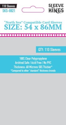 Sleeve Kings Card Sleeves: 54x86mm (North Sea Compatible), 110 / pack