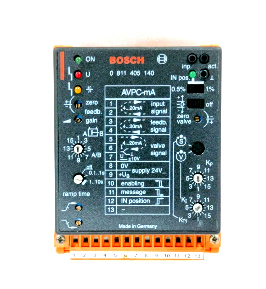 BOSCH / REXROTH 0 811 405 140 PROPORTIONAL AMPLIFIER MODULE BOSCH / REXROTH 0 811 405 140 PROPORTIONAL AMPLIFIER MODULE