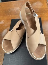 CLARKS ARTISAN TRIGENIC LEATHER SANDALS BEIGE UK 4.5 EUR 37.5 USED ONCE