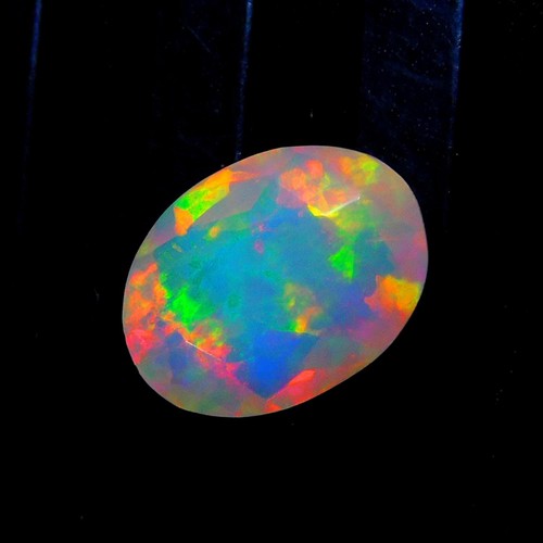 11x8mm Oval AAA Quality Faceted Ethiopian Opal Loose Calibrated Gemstone 1.75cts - Picture 3 of 4