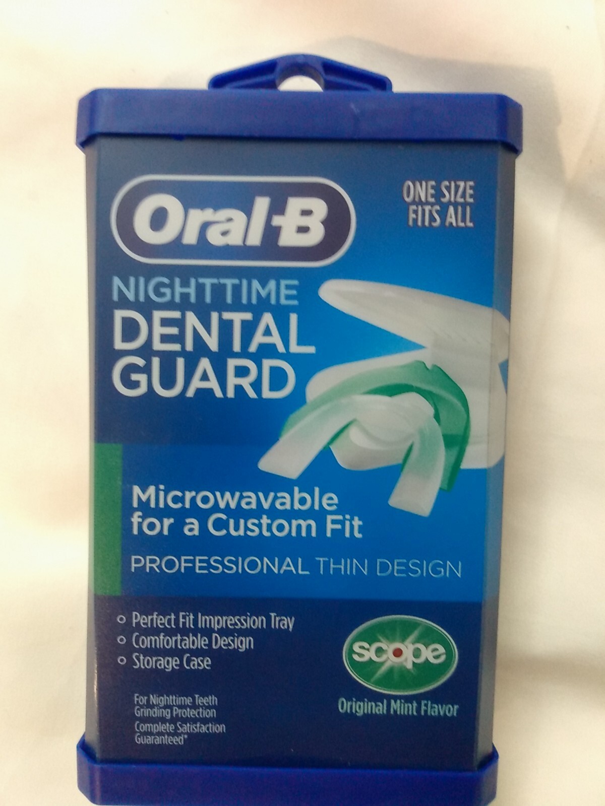 OralB Nighttime Dental Guard, Professional Thin Design, 1 Size Fits