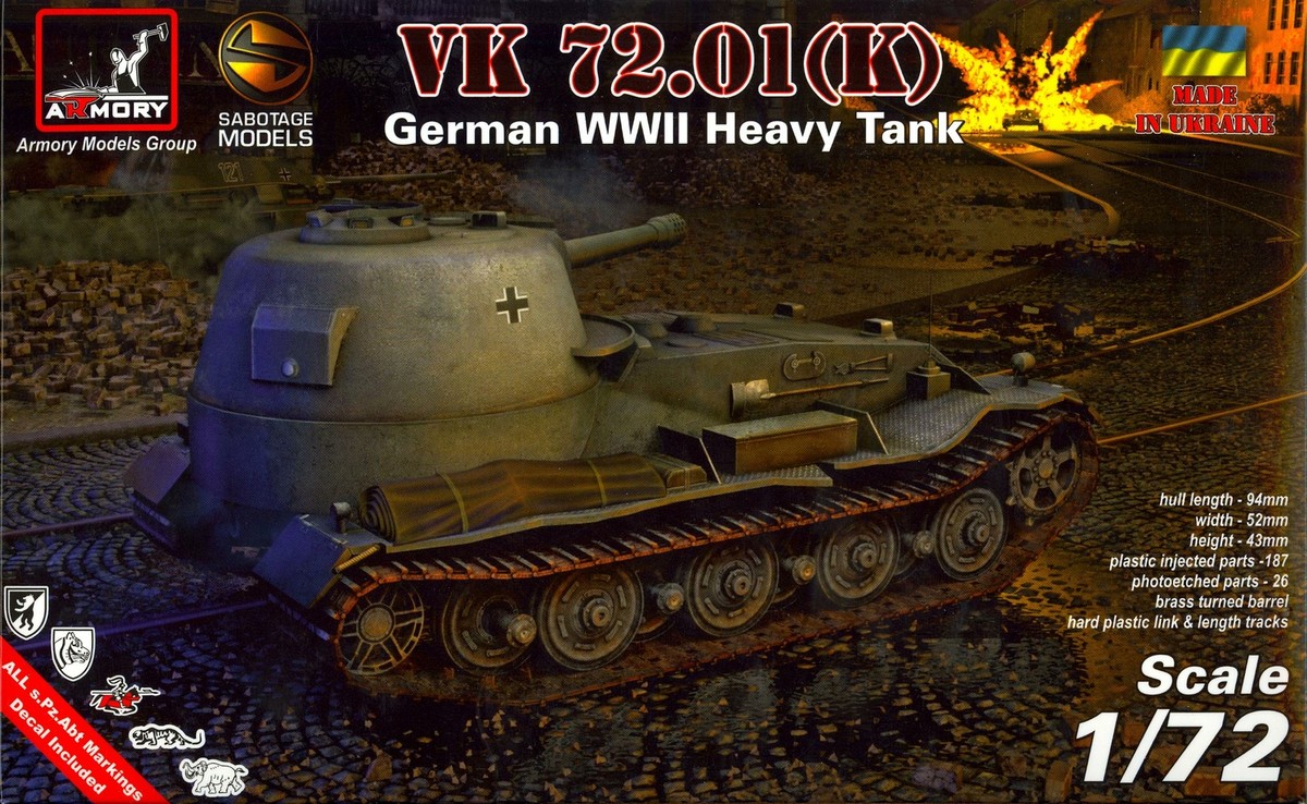 Armory Models 1/72 VK 72.01(K) German WWII Heavy Tank | eBay