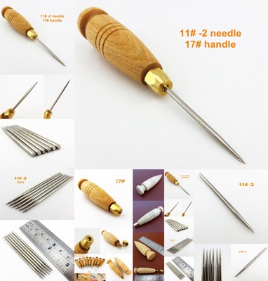 1pc 11#-2 Leather Craft Shoemaker Cobbler Sewing Stitching Round Needle Awl Tool