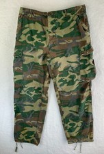 Vintage 1960s Vietnam USA Military Jungle Camo Cargo Pants Faded Size 32x30