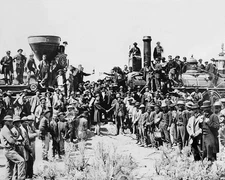 1869 Golden Spike TRANSCONTINENTAL RAILROAD Glossy 8x10 Photo Print Poster