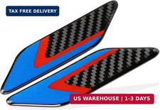 Muekzru 2 Pcs Car Carbon Fiber Fender Emblem Badge Decal Sticker For Bmw 1 2 3 4