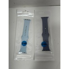 2 Pack Sport Bands 38mm 40mm Silicone Straps Blue Purple Set for Apple Watch