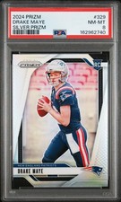 2024 PANINI PRIZM SILVER PRIZM #329 DRAKE MAYE ROOKIE RC PSA 8