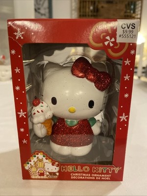 HELLO KITTY by Sanrio~Kurt S. Adler~2024 Christmas Ornament Dress/Bow/Ice Cream