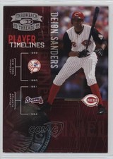 2005 Donruss Throwback Threads Gold Century Proof /100 Deion Sanders #PT-28 7v7