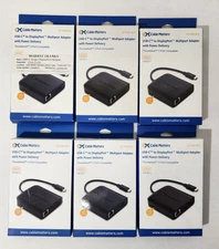 Lot 6 Cable Matters USB-C Multiport Adapter w/8K DisplayPort & PD 201046-BLK
