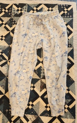 Sz L - LoveShackFancy Lolana Sweatpants Joggers in Whisper Blue Floral Print