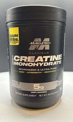 MuscleTech Platinum 100% Creatine Monohydrate Powder Unflavored 400 g - New