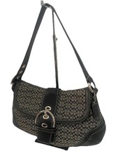 Coach Vintage Soho Bag F10926 Shoulder Bag Signature C Canvas Leather Black