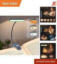 Rechargeable Book Light LED 19 Brightness Levels Eye Care Clip-On Portable