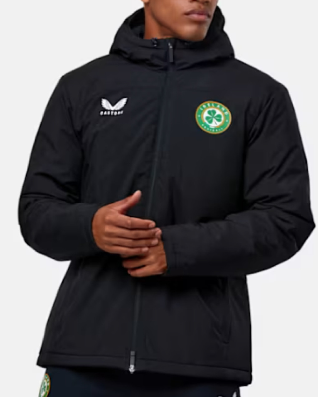 Chaqueta de banco de jugadores de fútbol Ireland Castore para hombre - Nueva